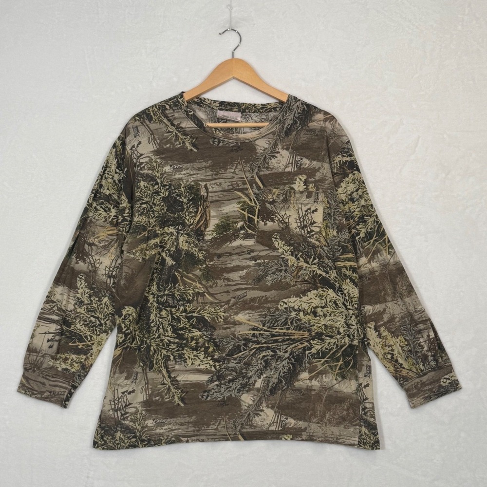 Rustic Ridge Camo Long Sleeve Pocket T-Shirt XL